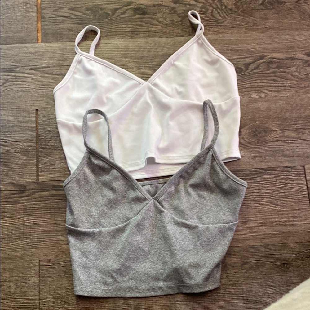 Stylish White and Gray Women's Tops